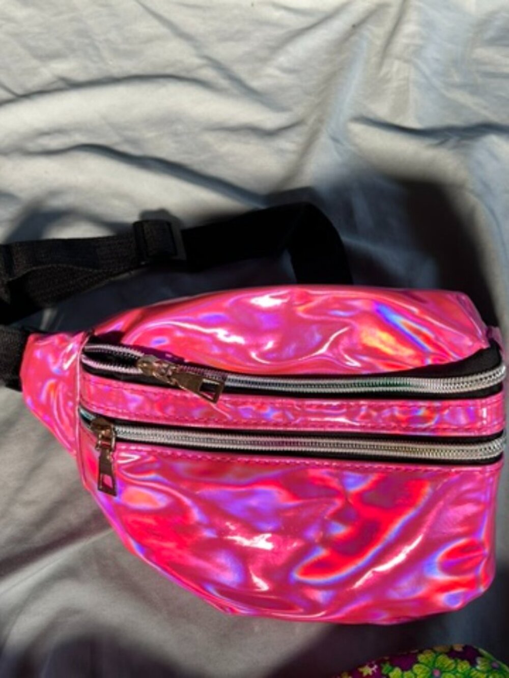 Holographic Pink Travel Waist Bag - Unbranded